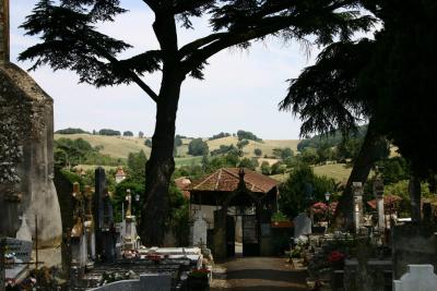 photograph “VII.2006” par David Farreny — www.farreny.net — Gers, Gascogne, Barran, France, cimetière, cèdre, paysage, Gascony, cemetry, cedar, landscape, Astarac, cemetery, graveyard, churchyard, Occitanie