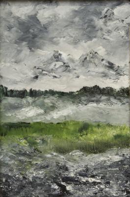 photograph “« Landscape study (Alpine landscape) » (1905), August Strindberg (1849-1912)” par David Farreny — www.farreny.net — Thielska galleriet, galerie Thiel, Thiel gallery, musée, museum, Djurgården, Stockholm, Suède, Sweden, tableau, peinture, painting, XXe siècle, 20th century, Landskapsstudie (Alplandskap), August Strindberg, 1905, paysage, landscape, montagnes, mountains, Alpes, Alps, forêts, pics, peaks, nuages, clouds, nature