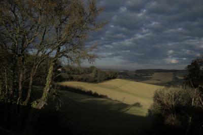 photograph “XI.2018” par David Farreny — www.farreny.net — France, paysage, landscape, campagne, countryside, arbres, trees, collines, hills, champ, field, nuages, clouds, automne, autumn, fall, Occitanie, Gascogne, Gascony, Gers, Jegun